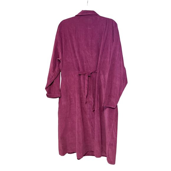 Vermont Country Store Burgundy Corduroy Shirt Dress Plus Size 2X NWOT modest - Picture 2 of 9
